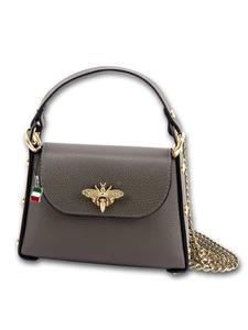 Кожаная сумка через плечо Florence серая примерно 19 см Florence