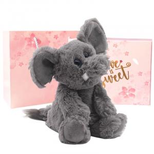 Ty Серый плюшевый слоник Eyjafjalla, высота 15см/33см