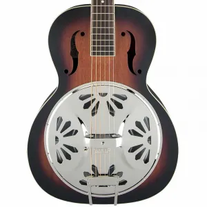 Гитара Gretsch G9220 Bobtail с круглым грифом A.E., корпус из красного дерева, резонатор Spider Cone с звукоснимателем Fishman Nashville - двухцветный солнцеструйный оттенок