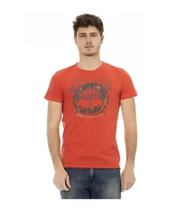 Повседневная футболка с круглым вырезом и короткими рукавами Trussardi, красный