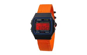 CASIO Мужские часы Retrofit Series с кварцевым механизмом и нейлоновым ремешком, черный циферблат