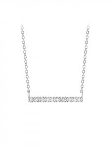 Alexander York Колье с циркониевым стержнем из серебра 925 пробы