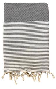 Полотенце для хаммама Le Comptoir de la Plage Mikanda, серый - ширина: 100 см