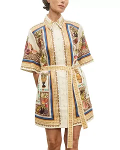 Мини-Платье Меркадо Alémais, мультиколор