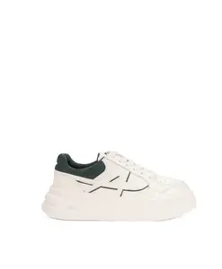 Зеленые балетки из мягкой телячьей кожи наппа. Ash, белый