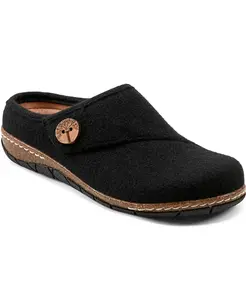 Женские сабо Ezra Button Wrap Slip-On Earth, черный