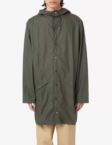 Длинный однотонный плащ Rains, зеленый