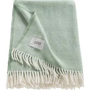 Плед из коллекции SCHÖNER WOHNEN Relax с закрученными кистями, уютный плед Schöner Wohnen-Kollektion, Salbei/hellgrün/grün