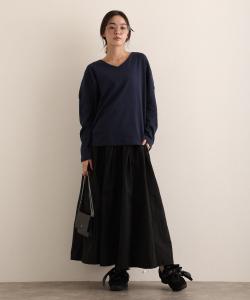 Футболка с V-образным вырезом и рукавами «летучая мышь» Pourvous, цвет Navy