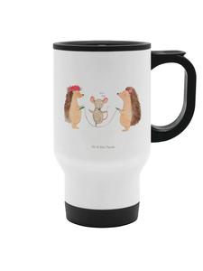 Mr. & Mrs. Panda Кофейная кружка на вынос, ежик, скакалка, без надписей, белого цвета