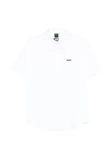 Рубашка с короткими рукавами Boss, белый