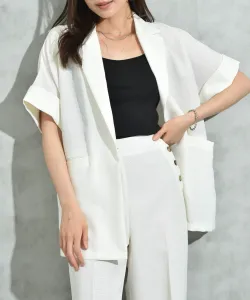 Жакет с коротким рукавом Micro Basket Interplanet, цвет Off White