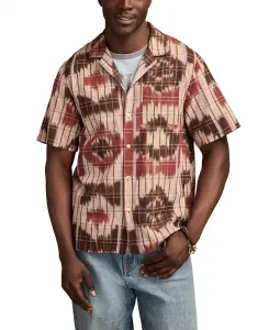 Мужская рубашка с принтом в технике тай-дай Lucky Brand, коричневый