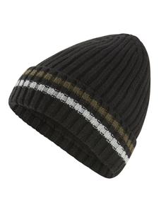 вязаная шапка черного, серого и зеленого цветов Man's World