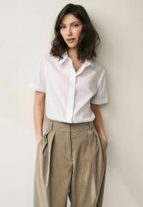 Блузка на пуговицах Short Sleeve Collared Regular Fit Next, белая