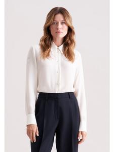 Блузка-рубашка прямого кроя цвета экрю Seidensticker