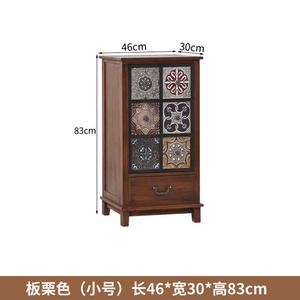 Yu Senyi Комод 46х30х101 см для спальни и гостиной из массива дерева в винтажном стиле, полностью собран, цвет Antique White