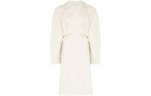 Платье женское Bottega Veneta с длинными рукавами, белый