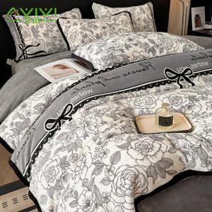 AVIVI Комплект постельного белья 1,5 м, 4 предмета, простыня, пододеяльник 200x230 см