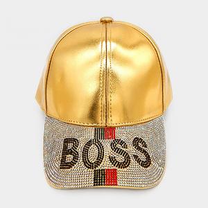 Бейсболка с надписью Bling Boss FASHNZFAB, золото
