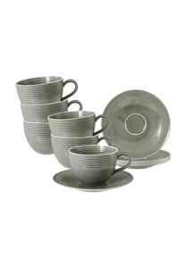 Сервиз чайный Beat Seltmann Weiden на 6 персон с блюдцами, 140 мл, серый