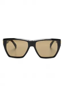 Солнцезащитные очки в геометричной оправе Dunhill, черный