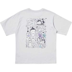 Футболка Labubu Regular женская UNIQLO, светло-серый