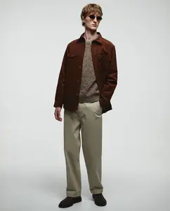 Вельветовая рубашка-куртка Sfera, шоколадный