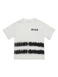 Футболка с принтом тай-дай MYAR KIDS, белый
