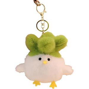 Плюшевый кулон в виде курицы высотой 10 см XIAOCAIXIONG, белый