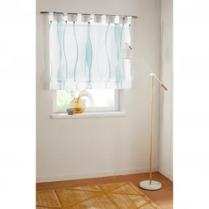 Мой дом римская штора «Димона» с петлями, прозрачная, вуаль, полиэстер My Home, цвет weiß/petrol