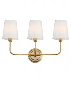 Настенный светильник Sawyer с тремя плафонами Safavieh, латунь