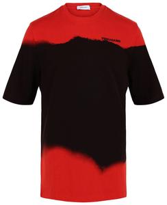 Футболка с короткими рукавами и принтом Ferragamo, модель «Многоцветная», мультиколор