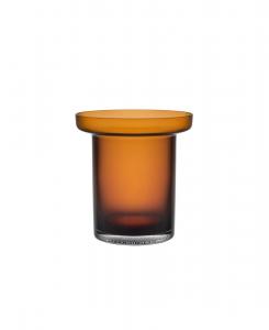 Ваза из хрустального стекла Limelight Low высотой 8 дюймов Kosta Boda, цвет amber