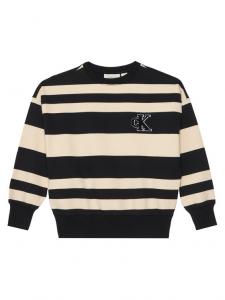 Свитшот regular fit Striped Modern IB0IB02558 Calvin Klein Jeans, черный