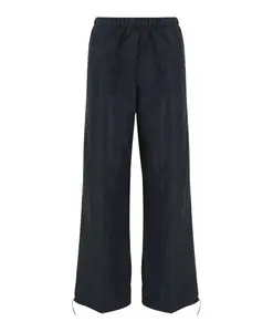 Нейлоновые спортивные штаны темно-синего цвета с широкими штанинами Aspesi, синий