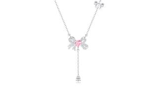 Цирконовое ожерелье для женщин TRUE ME, серебристо-розовый
