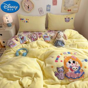 Disney Комплект постельного белья 1,2 м, 3 предмета: пододеяльник 150x200 см, простыня, наволочка, молочный бархат, сладкое сердце