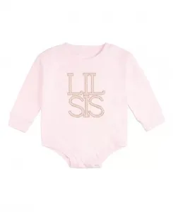 Детский комбинезон с длинными рукавами и нашивкой из искусственного жемчуга для девочек. Sweet Wink, розовый