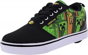 Кроссовки HEELYS для унисекса Minecraft Pro 20 (для маленьких детей/старших детей/взрослых), черный/зеленый/желтый