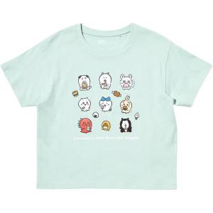 Футболка Chiikawa X Joke Bear And Friends, коллаборация SS25 для детей 3-7 лет UNIQLO, светло-зеленый