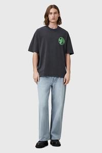 Футболка DISTORTION из хлопка Allsaints, серый