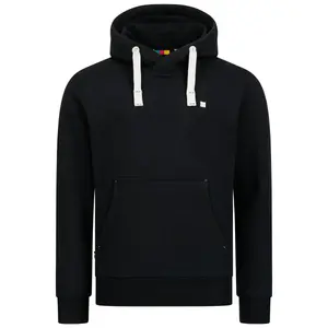 Толстовка DEPROC Active с капюшоном "LinusCMYK II MEN", куртка из мягкого флиса с карманом-кенгуру, черный