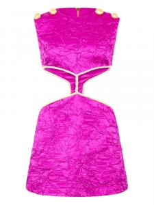 Платье мини с жатым эффектом Roberto Cavalli, розовый