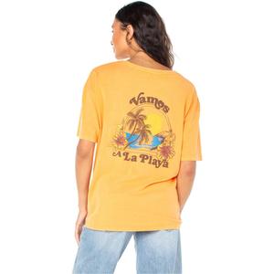 Женская футболка Vamos оверсайз с графическим принтом ROXY, Melon