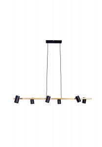 6 подвесных светильников ФРИДА черный/золотой Näve Leuchten, черный