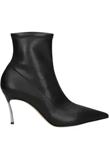 Ботильоны с заостренным носком и каблуком 80 мм Casadei, черный