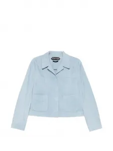 Пиджак с накладными карманами и отложным воротником Tom Ford, синий