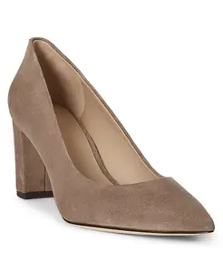 Женские туфли-лодочки Lanette на блочном каблуке из замши Lauren Ralph Lauren, коричневый