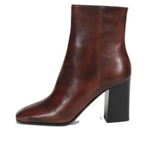Кроссовки leather square toe ankle pumps 'brown' Prada, коричневый